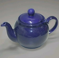 Cobalt Blue Ceramic Teapot with Lid & Infuser Insert Small 5.5" X 7"