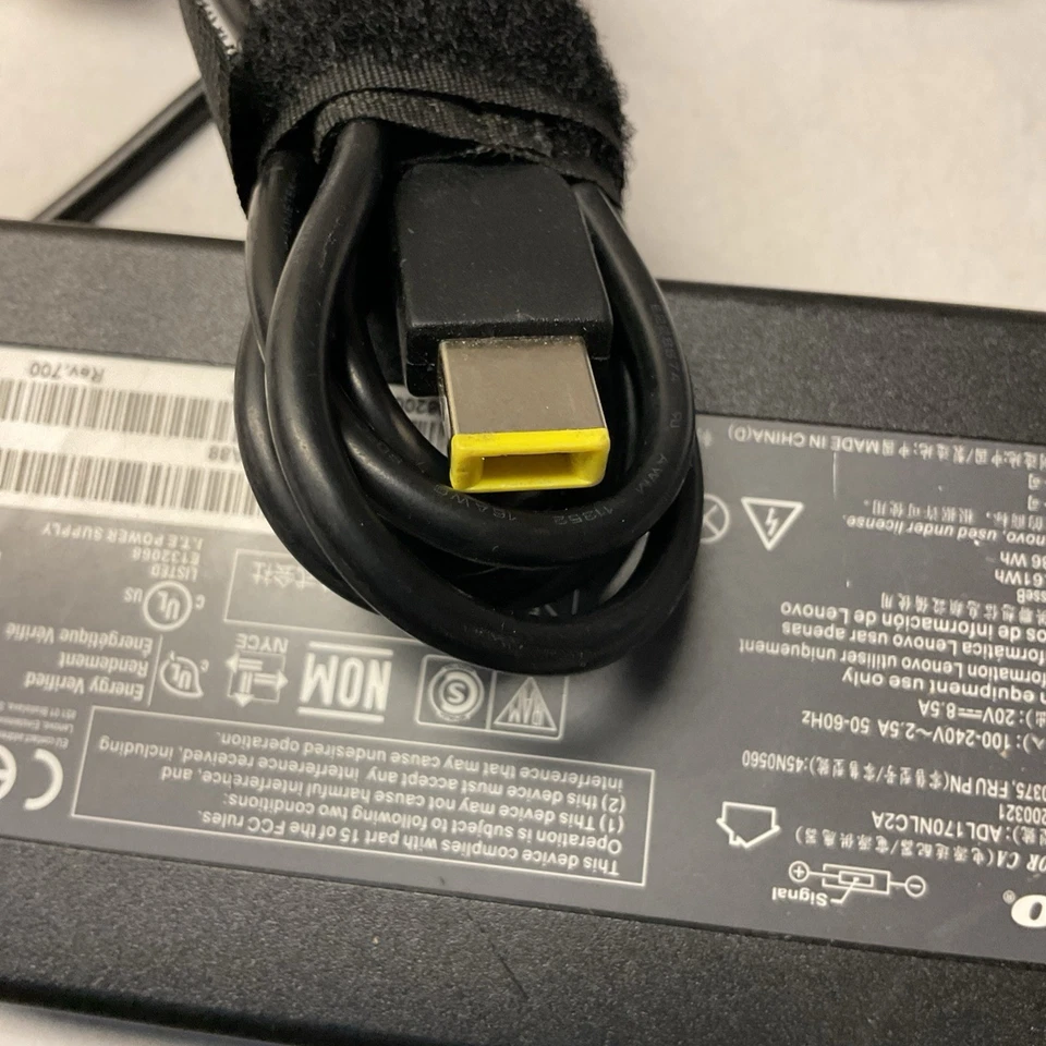 Adaptador de CA ORIGINAL LENOVO 170W 20V 8.5A ADL170NLC2A Amarillo USB PUNTA Foto 3 de 3