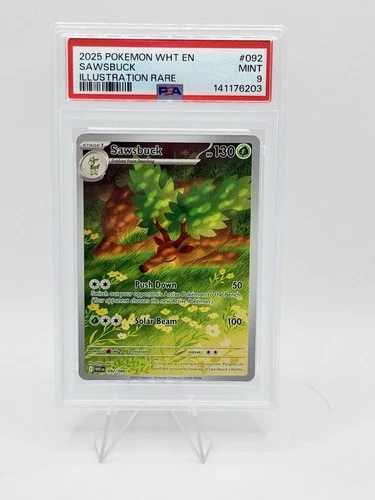 2025 Pokémon SAWSBUCK 92/86 White Flare EN Illustration Rare MINT PSA 9