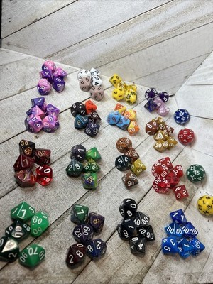   Lot of 85 Mixed RPG Dice   D10, Percentile & D20 Polyhedral Grab Bag