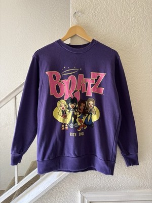 Y2K Bratz Crewneck Sweatshirt Womens Size XS Purple Graphic Print Cotton Soft