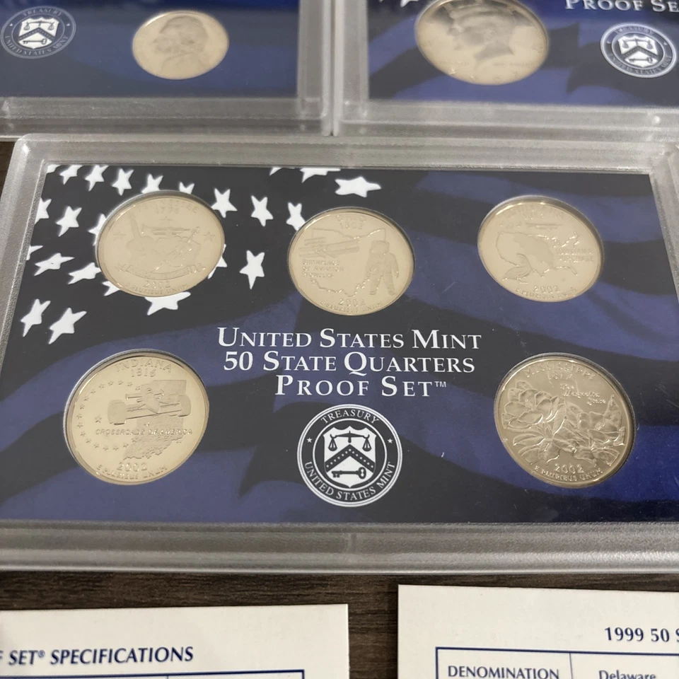 Lot of 5 1999 United States Mint 50 State Quarters Proof Sets See Photos - Image 4 of 4