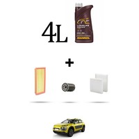 Hoffcar Wartungskit 3 Filter Und 4L ÖL FüR Citroen C4 Cactus 1.2 Puretech 96KW