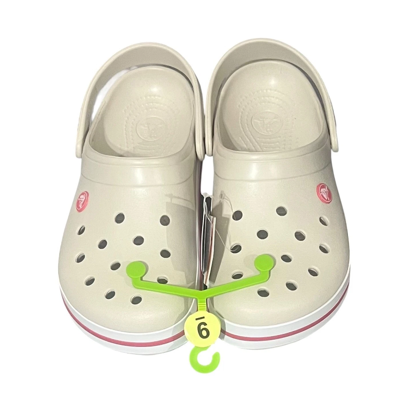 Crocs Crocband Clogs Women 9 Men 7 Stucco Pink Comfort Shoes 11016-1AS NWT
