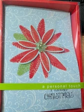 Handmade Greetings Christmas Cards 8 Pc New In Box "Merry Christmas"   CB2