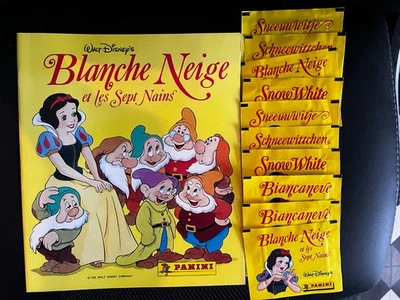 ALBUM VIDE EMPTY ALBUM PANINI DISNEY BLANCHE NEIGE 7 NAINS 1994 + 10 POCHETTES - Photo 1/3