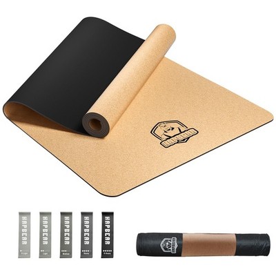 Large Cork Yoga Mat - 72''x36'' Wide Non-Slip for Home Workout, Yoga, Pilates &...