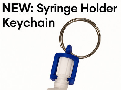 Normal Saline/Syringe Holder Clip Keychain - Nurses, Medics, and More!
