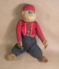 Antique Schuco Jointed Bellhop Monkey Germany 1920s Collectible