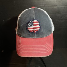 Black Clover SnapBack Mesh Hat Live Lucky American Flag Clover, Ledgstone Logo