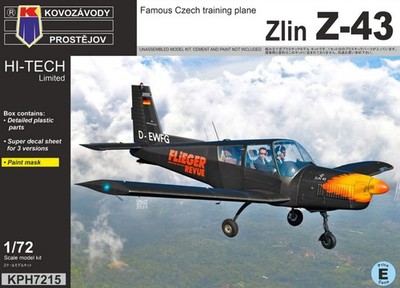 Kovozavody Prostejov KPH7215 1:72 Zlin Z-43 Re-Release, inkl. lackmaske, neu de