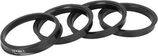 Hub Centric Rings 4 Pack 72.6mm to 64.1mm Wheel Spacer Centering Adapter Set Bla