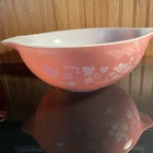 Vintage Pyrex Pink Gooseberry Cinderella Mixing Bowl 4 Quart #444