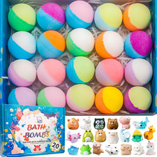 20 Pack Bath Bombs for Kids with Surprise inside Bubble Bath Toys Organic Natura