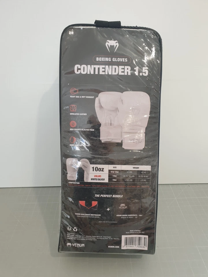 Venum Boxhandschuhe Contender 1.5 - Weiss/Silber (Grösse 10oz) - Bild 2 von 4