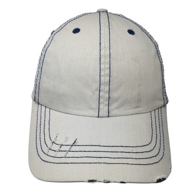 YoungAn Strapback Trucker Hat Beige One Size Adjustable 