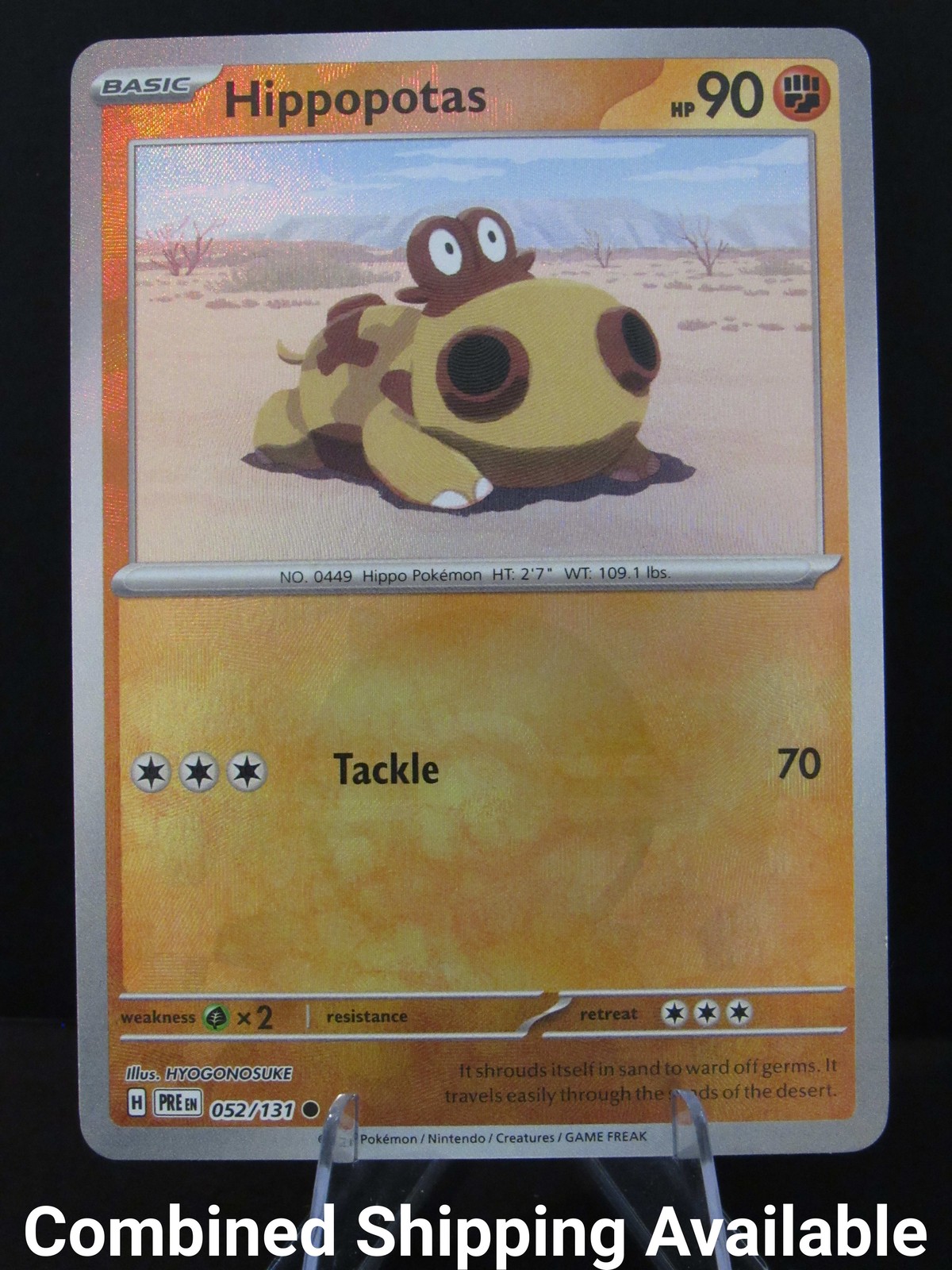 Hippopotas (Poke Ball Pattern) 052/131 SV: Prismatic Evolutions NM Holo 9589