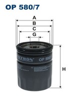 ÖLfilter Filtron OP 580/7 Anschraubfilter FüR Rover Austin Lotus MG L314 25 200
