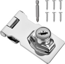 1 Pcs Keyed Hasp Lock,2.5 Inch Keyed Hasp Locks Twist Knob Keyed Locking Hasp fo