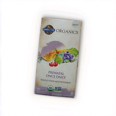 Garden of Life Organics Prenatal Multivitamin 90 Tablets Organic Expires 5/2027