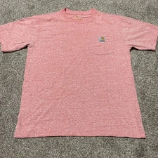 Carhartt Mens Pocket T Shirt Small S Pink Heather Short Sleeve Casual
