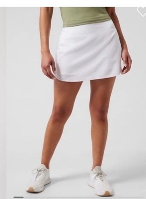 Athleta 657675 Women's Sz M White Run With It Pickleball Tennis Golf Skirt Skort