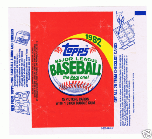 1982 Topps Baseball Wrapper - Picture 1 of 1