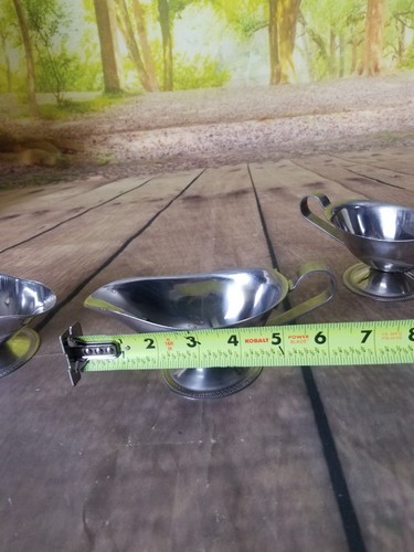 Vollrath Silver Stainless Steel Gravy Boats 3 Lot - Picture 7 of 9