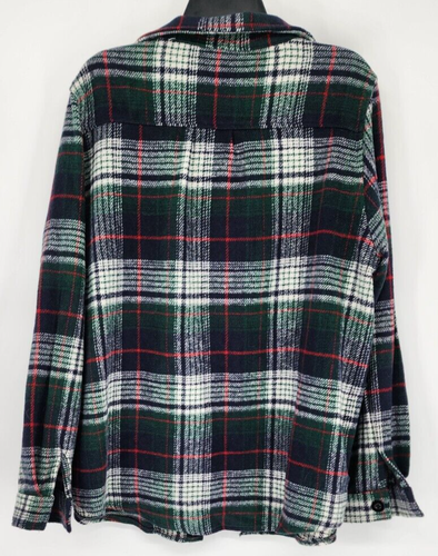 NEW Plus Size Womens Plaid Jacket Shirt Shacket Blue Plaid Front Pockets 1X NWT - Picture 2 of 8