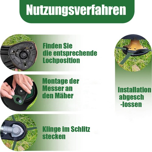 200 X Ersatz Kunststoff Messer Klingen Für Einhell Akku Rasentrimmer Ge-ct 18 Li - Bild 10 von 38