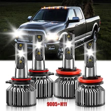 For Dodge Ram 2500 2009-2010 LED Headlight Kit Bulbs High Low Beam Light 6500K