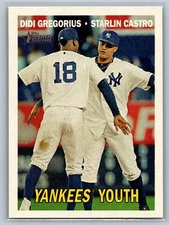 2016 Topps Heritage #CC-15 Yankees Youth (Gregorius / Castro) Combo Cards