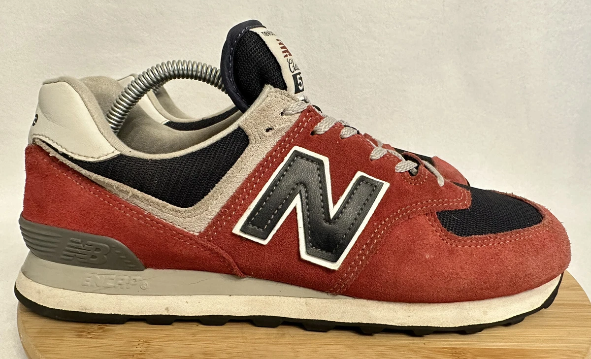 New balance 574 red clearance navy