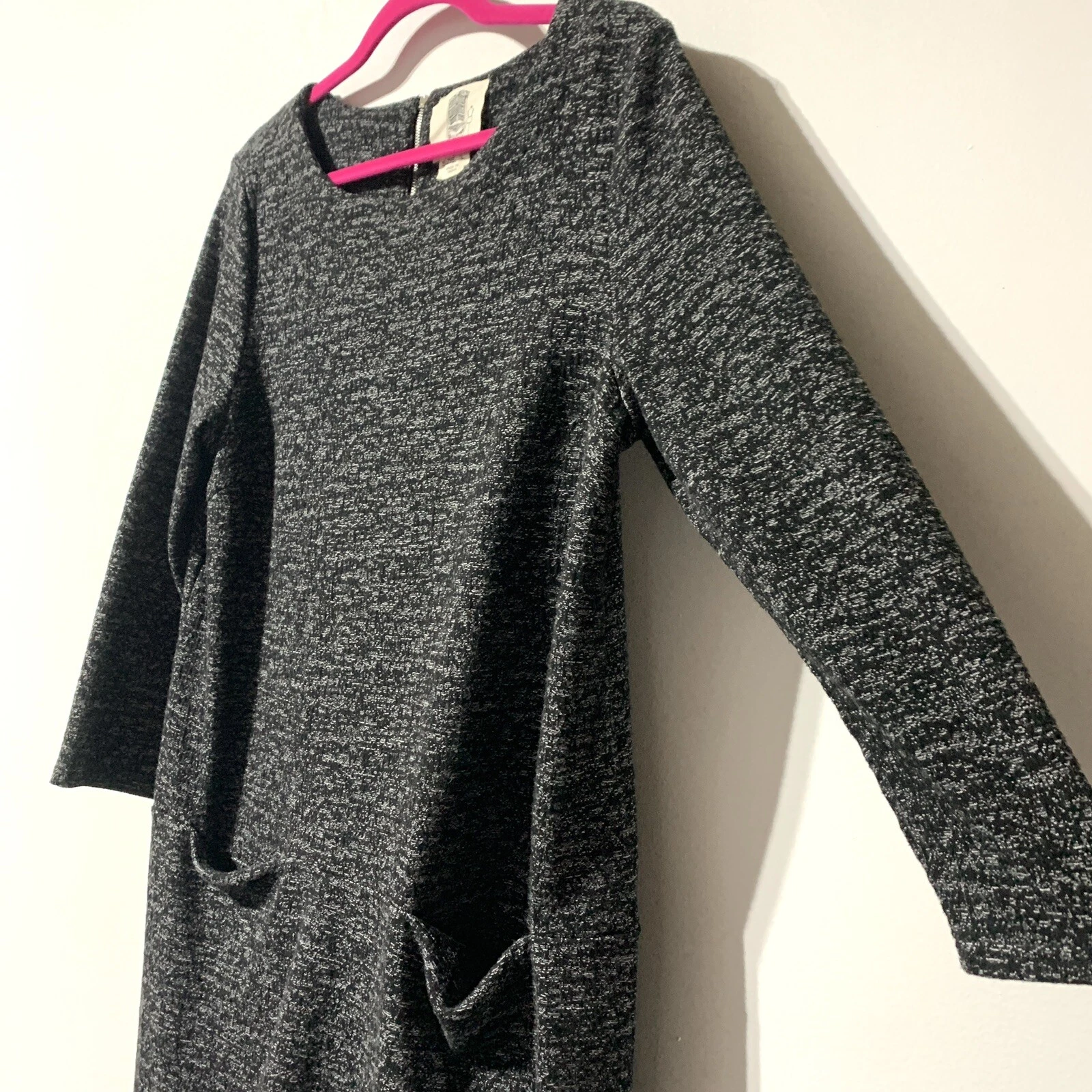 VETEMENTS Maglione maglia Lili’s Closet tunica manica lunga tasche taglia L large nero grigio