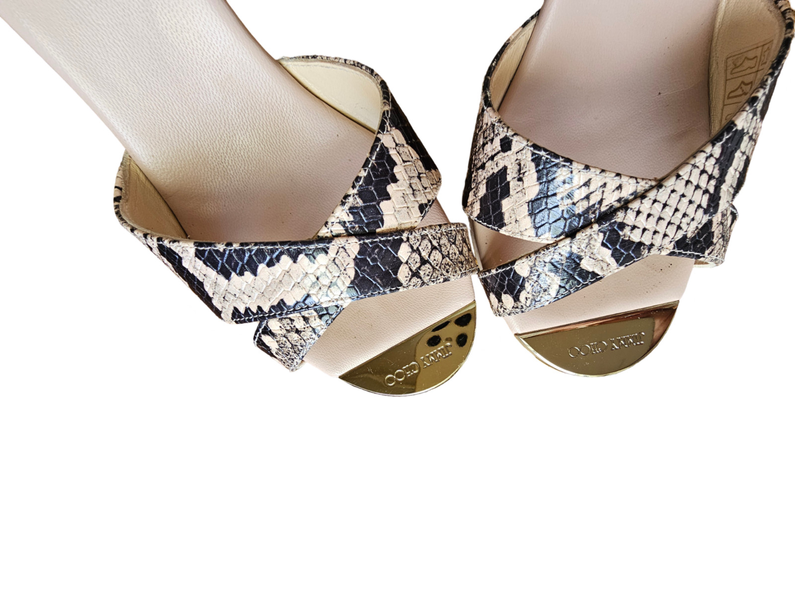 Jimmy Choo Python Cork Platform Wedge with Gold P… - image 13