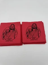Big Lebowski Bar Napkins Reykjavik Iceland Lot of 24 Red  4-3/4"x4-3.4"