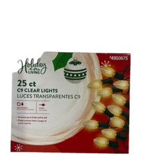2 Boxes Holiday living C9 incandescent lights 25 C9 Bulbs.
