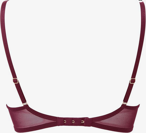Sujetador Gossard Encore Borgoña 32B Acolchado Alto Ápice Burdeos Push Up Almohadillas Extraíbles - Imagen 4 de 4