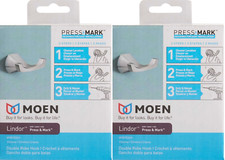 MOEN Lindor Chrome Double Robe Hook Pack of 2 -MY8703CH free Priority Shipping