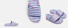 Joules Poolside PU Sliders US Size 5 Blue Str...