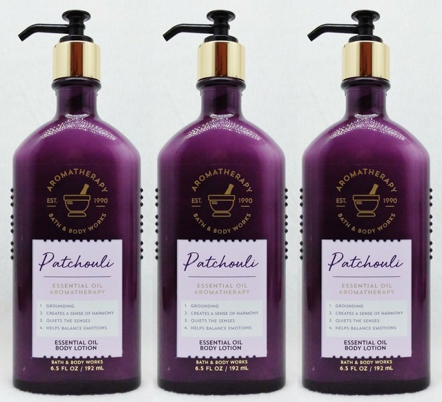 3 Bath & Body Works Aromatherapy PATCHOULI Grounding Harmony Body Lotion 6.5 oz eBay