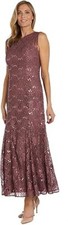 R M RICHARDS MOTHER OF BRIDE GROOM WEDDING MAUVE ROSE LONG MAXI DRESS