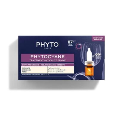 PHYTO Phytocyane Behandlung Absturzsicherung Haare Frau für Fall Progressive 12F