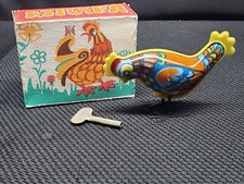 Vintage Russian Wind Up Toy Bird w/ Key Chicken, Rooster In Original Box 1 