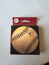 Vintage Major League Baseball Round Playing Cards In Box