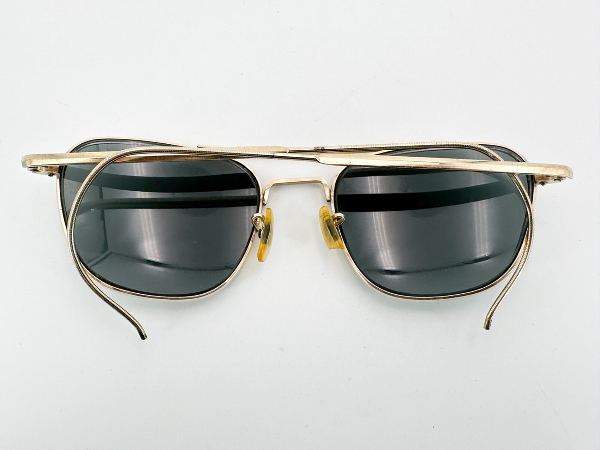 LIBERTY OPTICAL 12K vintage 縄手sunglasses Vintage Circa 1940's American Optical Ful Vue Calobar 12k GF