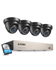 ZOSI H.265 Home Security Camera System 1080p with Hard Drive 1T 8CH 5MP Lite DVR