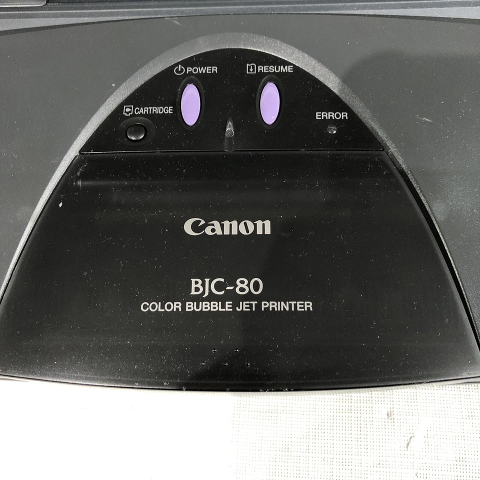 Canon BJC 80 Bubble Jet Color Printer Untested, No Cords - Image 3 of 4