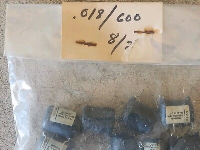 8 pieces  AJAX MOLDED capacitor .018 mfd 600 vdc new old stock FENDER GUITAR AMP