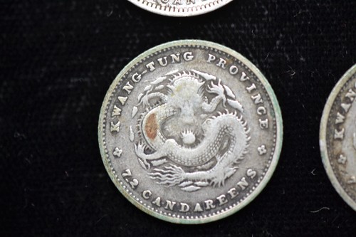 China: Kwangtung Province- Group of 4 (1890-1908) 10 Cents- VG-EF - Picture 6 of 12